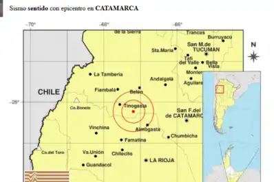 Catamarca tembló durante la madrugada: el sismo tuvo una magnitud de 4,3