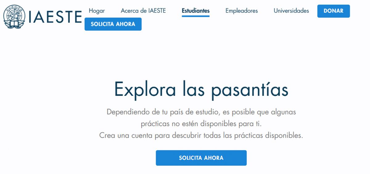 POSTULACIÓN. Hay tiempo hasta el 28 de agosto para presentar la solicitud a través del programa IAESTE.