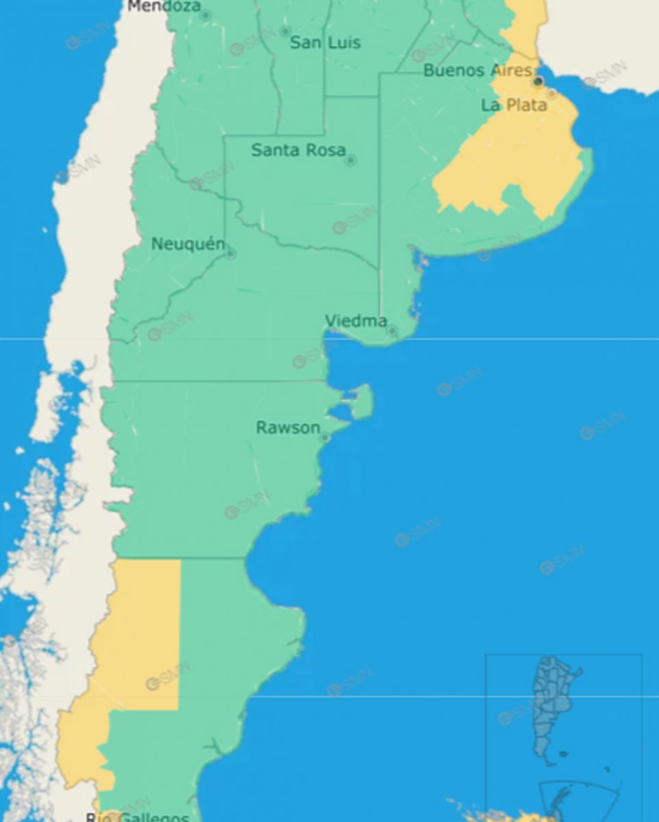 Las regiones afectadas por el frío extremo.