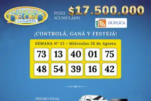 Los Números de Oro de LA GACETA del 26 de agosto de 2026