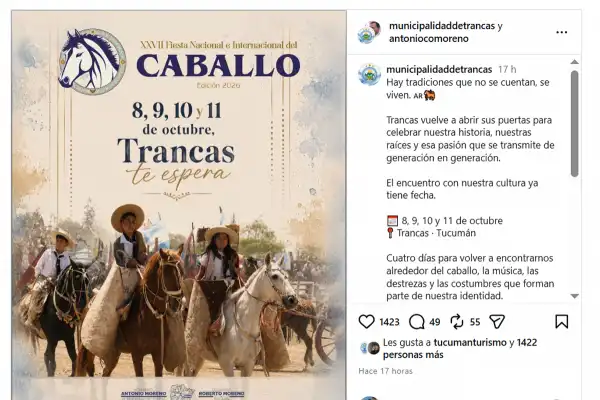 La Fiesta del Caballo de Trancas ya tiene fecha y aprovechará un fin de semana largo