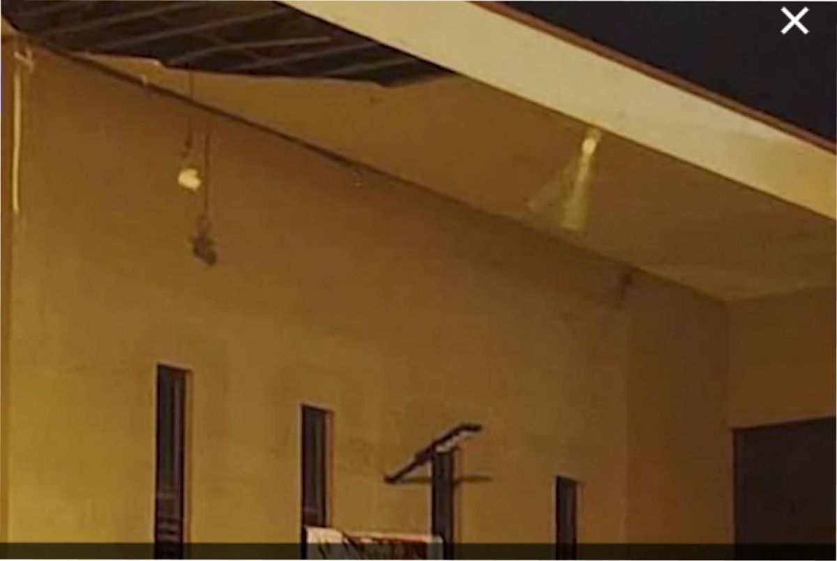Desprendimiento del techo de la iglesia de Moravia 
