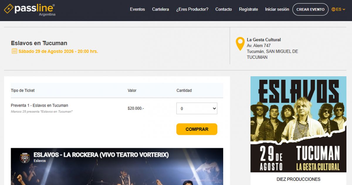EN VIVO. Eslavos combinará canciones propias con clásicos de La 25.