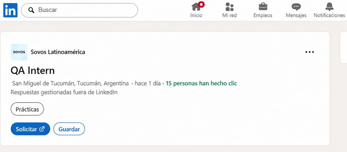 OPORTUNIDAD. Sovos mantiene abiertas dos pasantías para estudiantes.