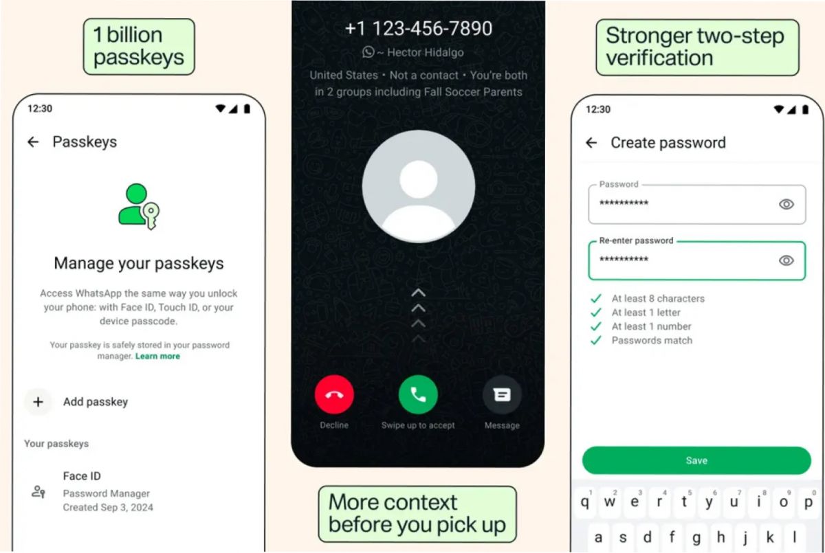 Meta anunció ayer un conjunto de nuevas funciones de seguridad para WhatsApp, que incluyen compatibilidad ampliada con claves de acceso y una verificación en dos pasos más robusta.