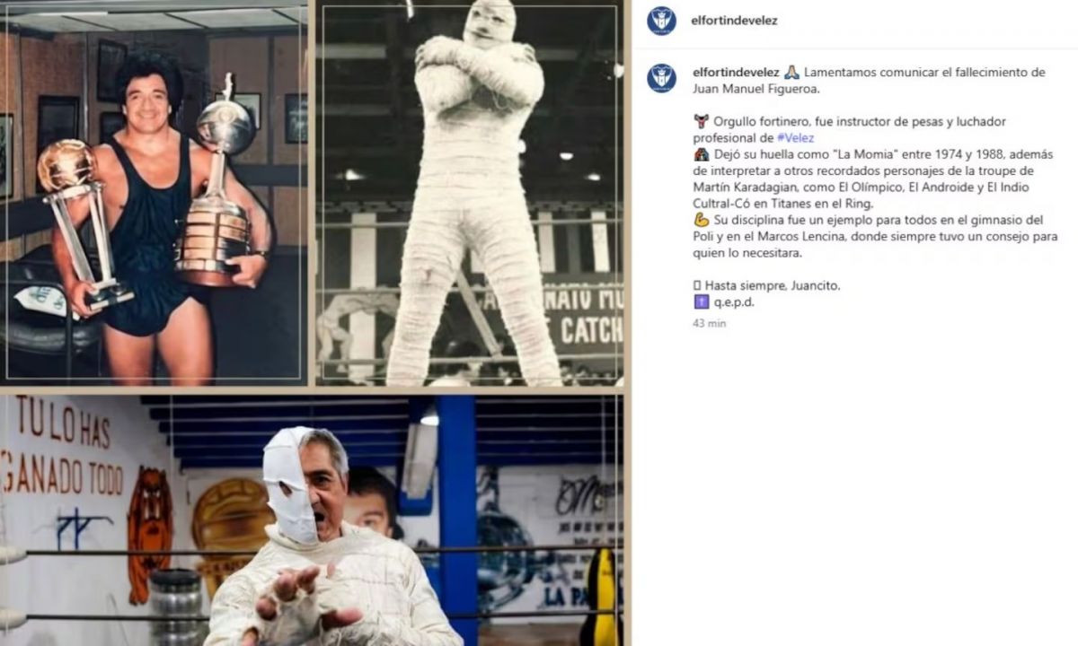 Murió Juan Manuel Figueroa, el hombre que convirtió a La Momia en un personaje inolvidable de Titanes en el Ring