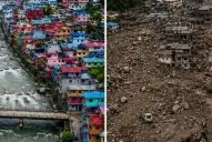 Nepal quedó irreconocible: las impactantes imágenes satelitales del antes y después de la riada