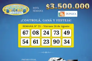 Los Números de Oro de LA GACETA del 28 de agosto de 2026