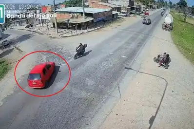 Video: embistió a un motociclista, huyó y lo encontraron gracias a las cámaras de monitoreo
