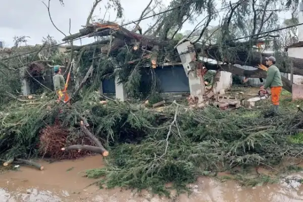 Santa Fe: por un impresionante temporal de granizo y viento, hubo voladura de techos y accidentes viales