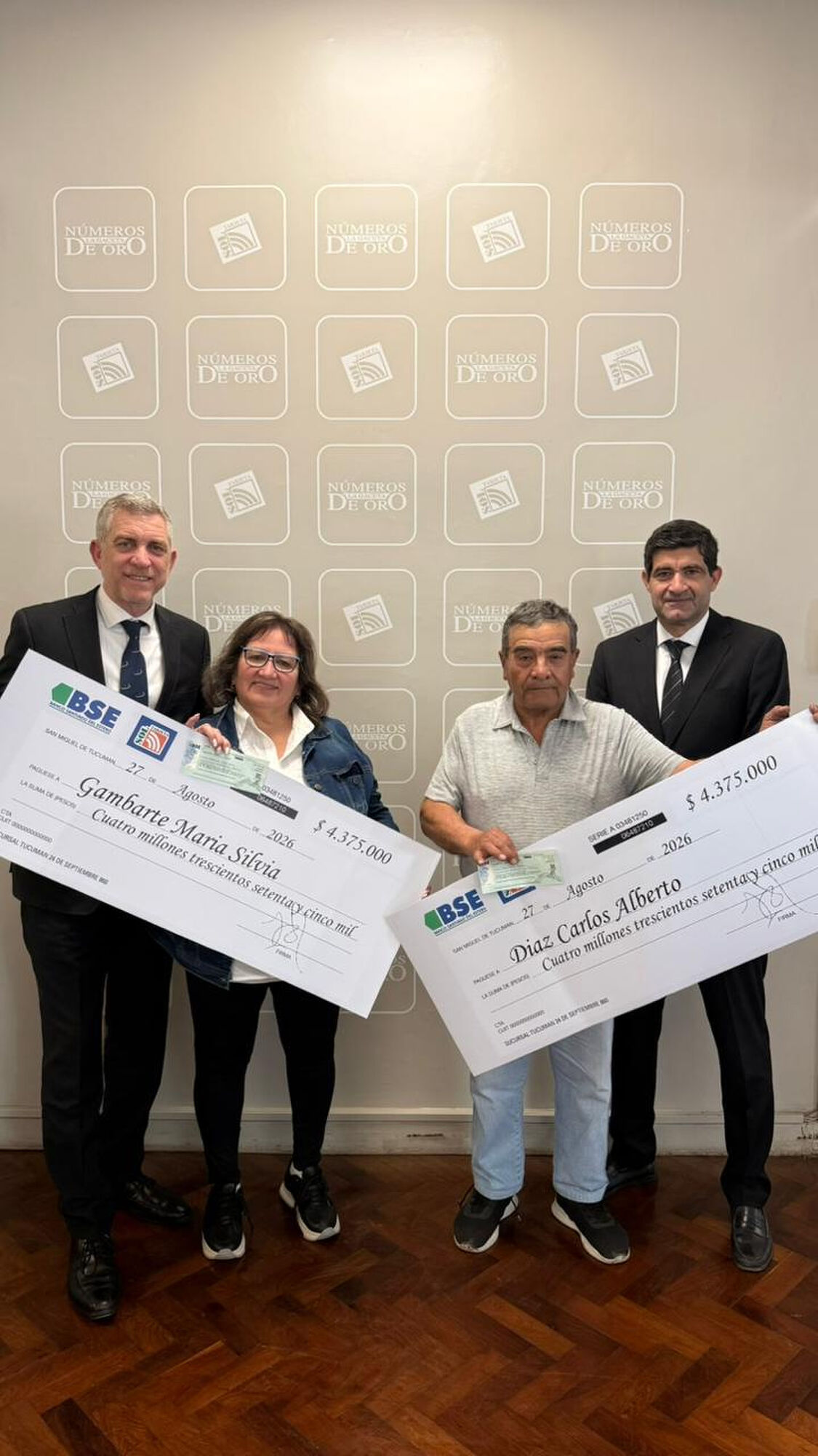 DOBLE ALEGRÍA. Ambos ganadores duplicaron el premio gracias a Tarjeta Sol.