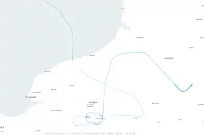 Un vuelo de Londres a París duró más de dos horas y terminó donde había comenzado