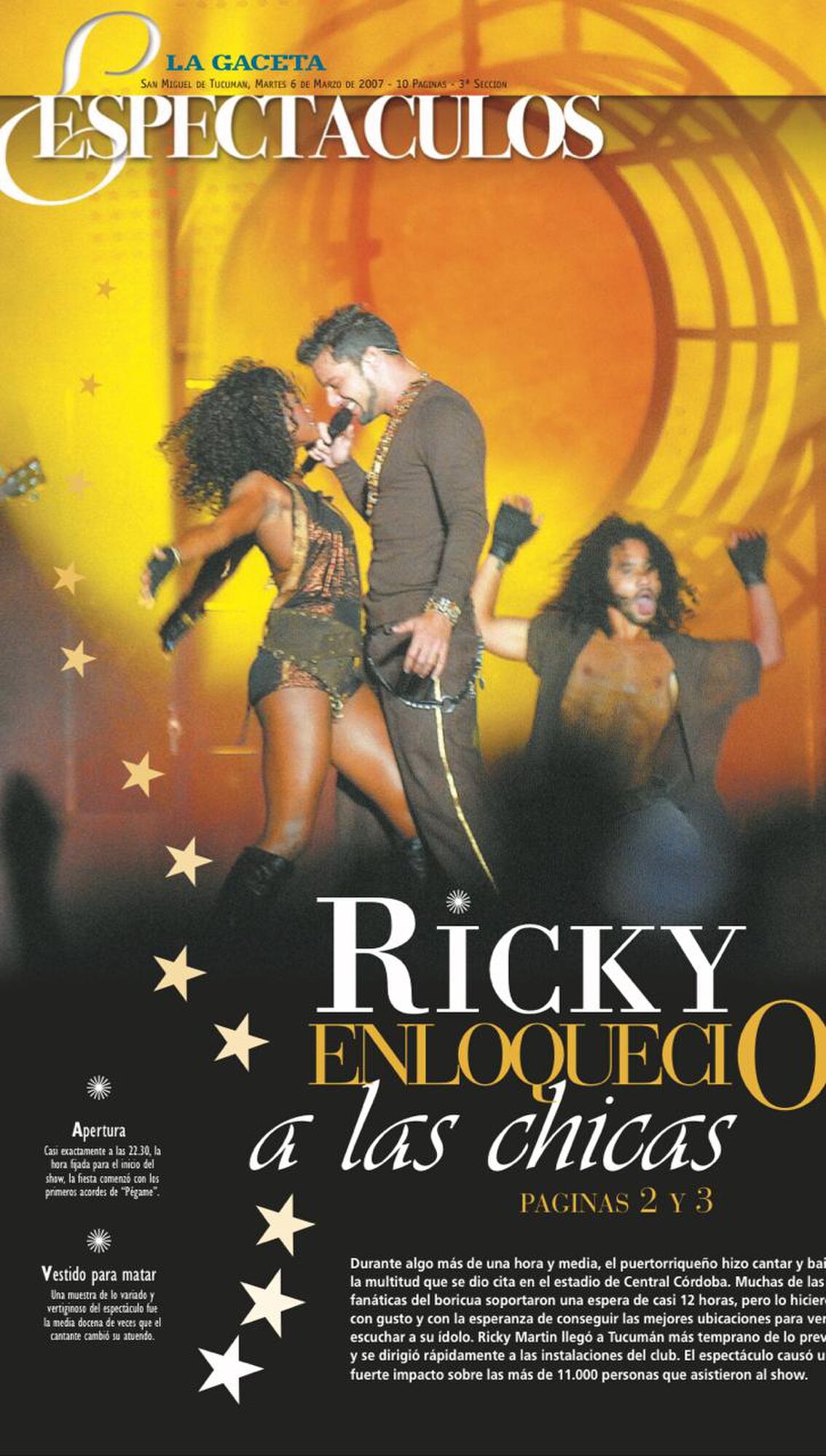 Recuerdos fotográficos: 2007. La visita de Ricky Martin fue tan fugaz como la de 1985, pero más intensa