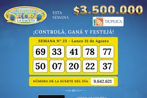Los Números de Oro de LA GACETA del 31 de agosto de 2026