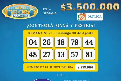 Los Números de Oro de LA GACETA del 30 de agosto de 2026