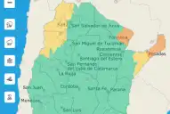 Vientos de 100 km/h, Zonda y tormentas severas: rige la alerta naranja y amarilla en siete provincias este lunes
