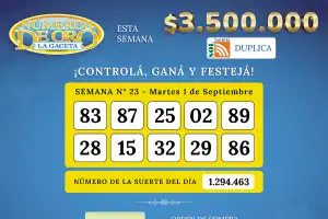 Los Números de Oro de LA GACETA del 1 de septiembre de 2026