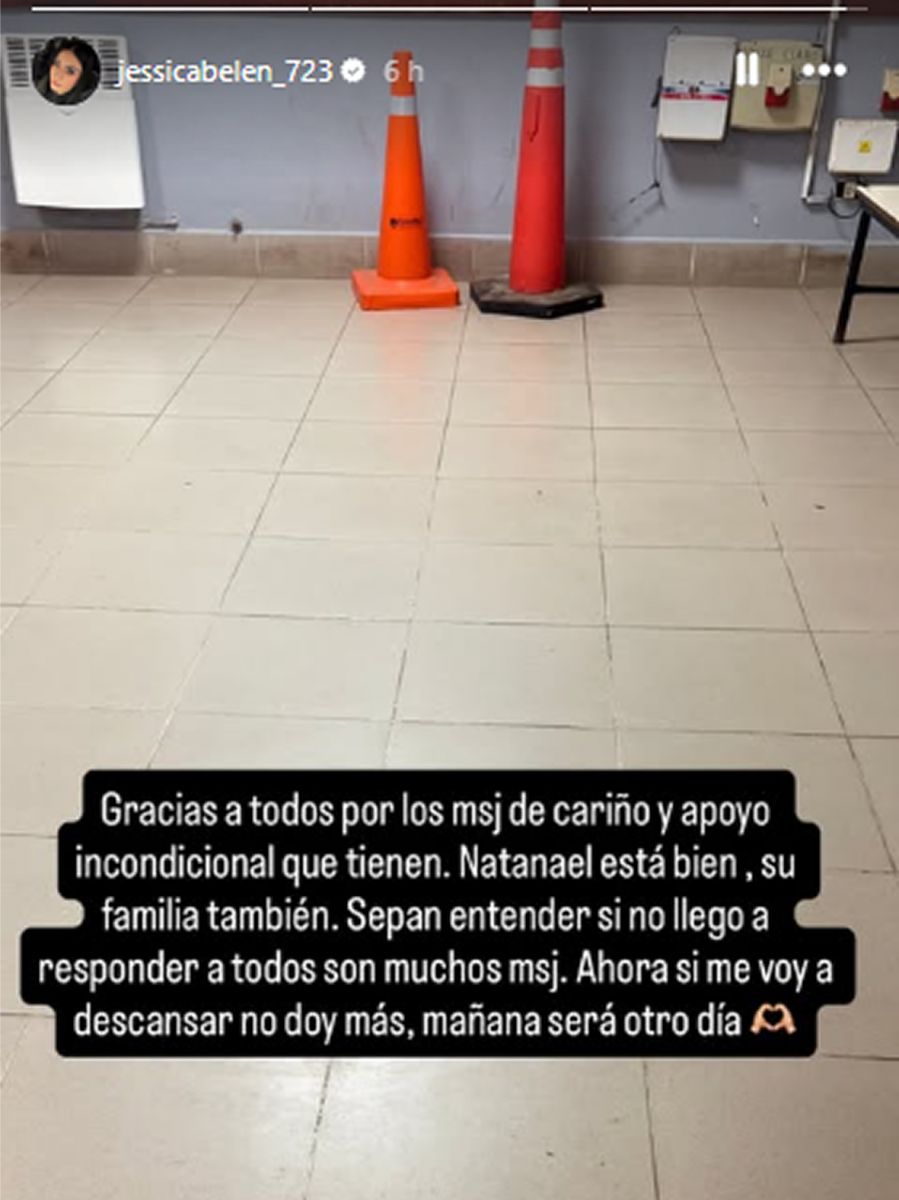 El comunciado de Jessica Belén en Instagram.