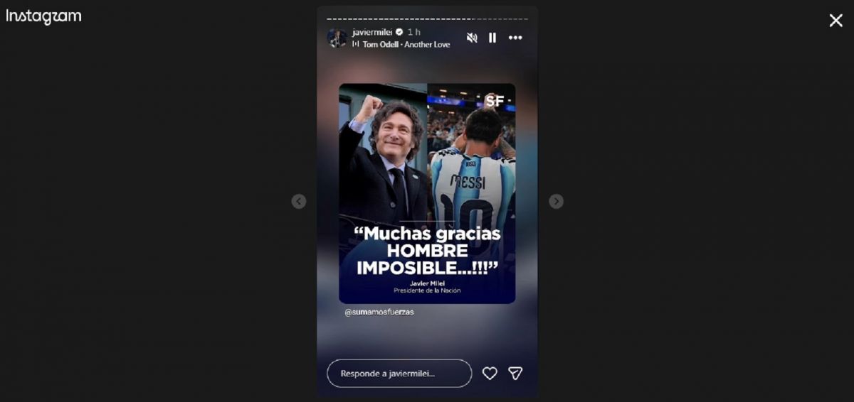 El particular homenaje de Milei a Messi tras su adiós a la Selección: “Muchas gracias, hombre imposible”