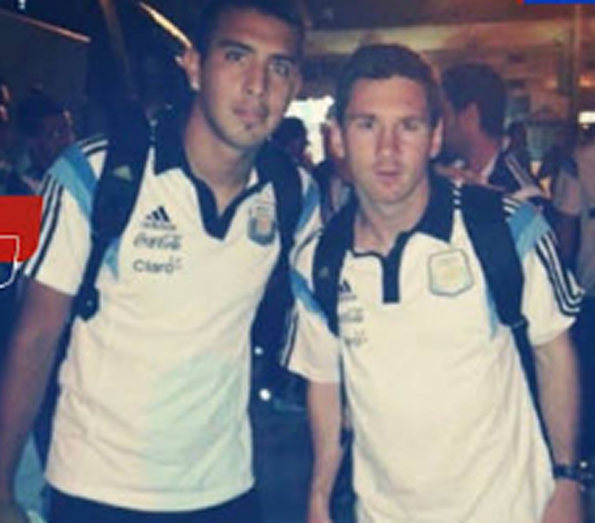 Rodrigo Contreras con Messi.