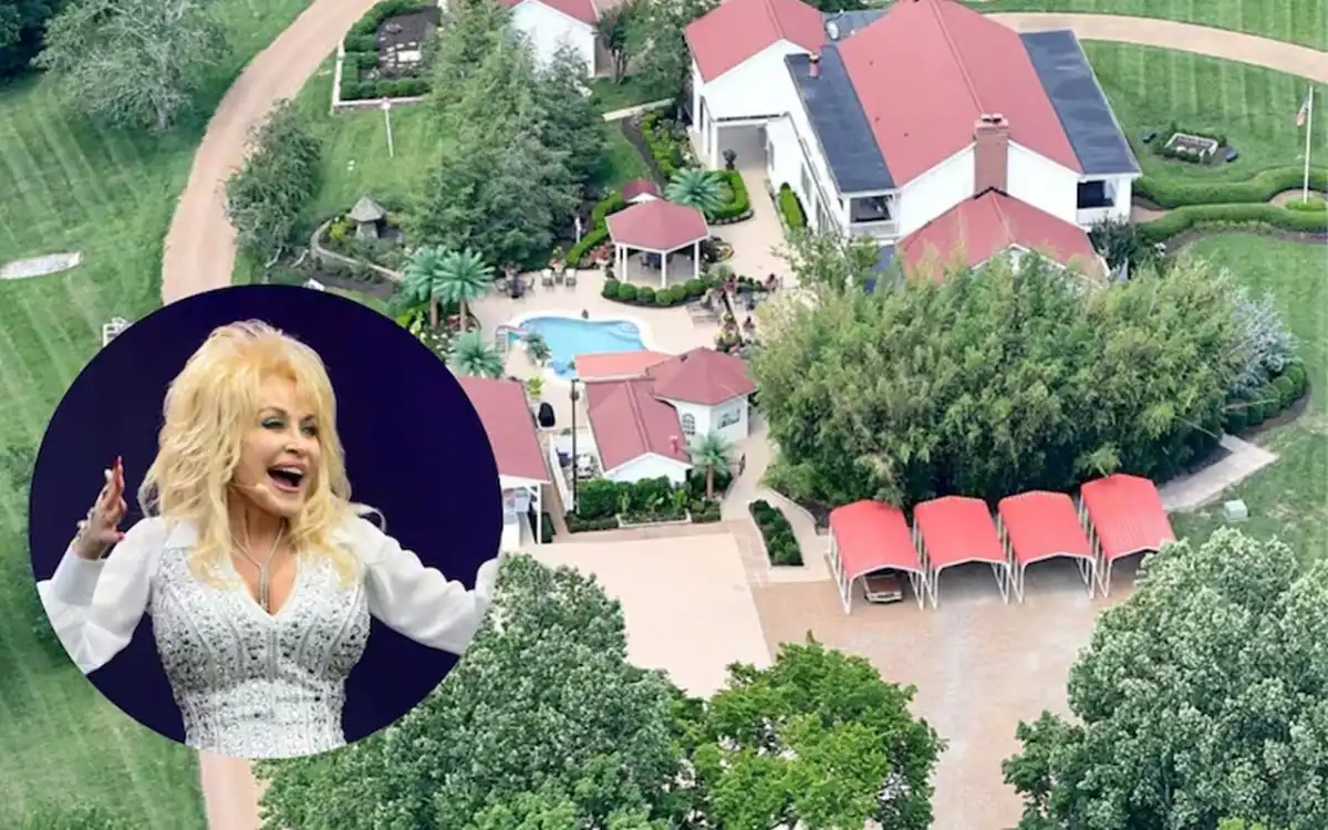 Así es la gran mansión de Dolly Parton: veintitrés habitaciones, sencillez rústica y recuerdos de su carrera