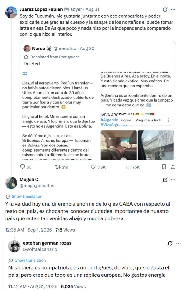 “Esto es Bolivia”: el comentario de un viajero portugués sobre Tucumán que generó indignación en redes