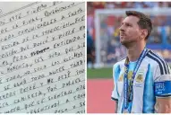 La tachadura que llamó la atención en la carta de despedida de Messi: qué palabra había escrito antes de corregirla