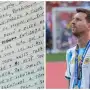 La tachadura que llamó la atención en la carta de despedida de Messi: qué palabra había escrito antes de corregirla