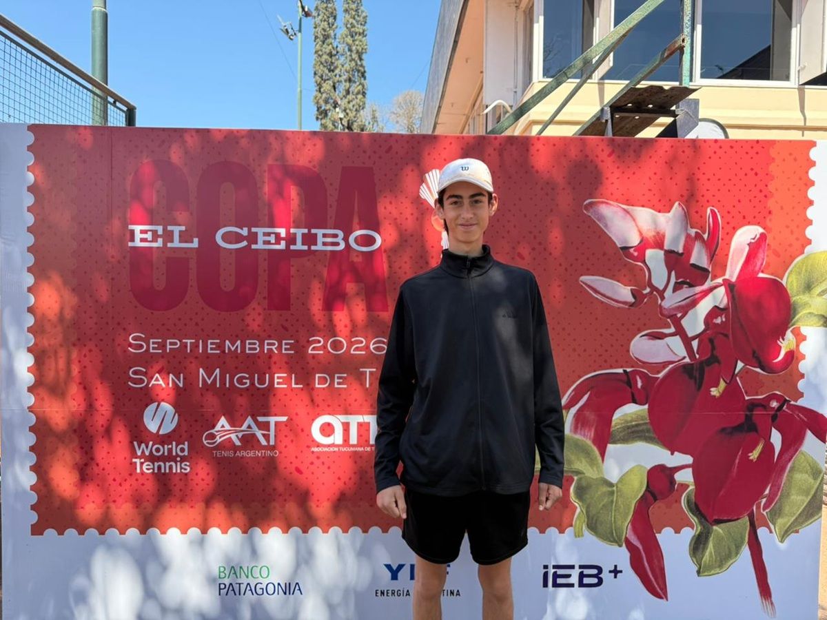 LOCAL. Camilo Pestalardo Ibarra posa en Lawn Tennis durante su participación en la Copa El Ceibo, donde compite en la categoría Sub-16.