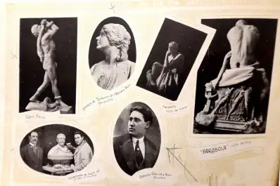 Así aparece el autor de “Parábola” en el “Álbum del Centenario” de 1916