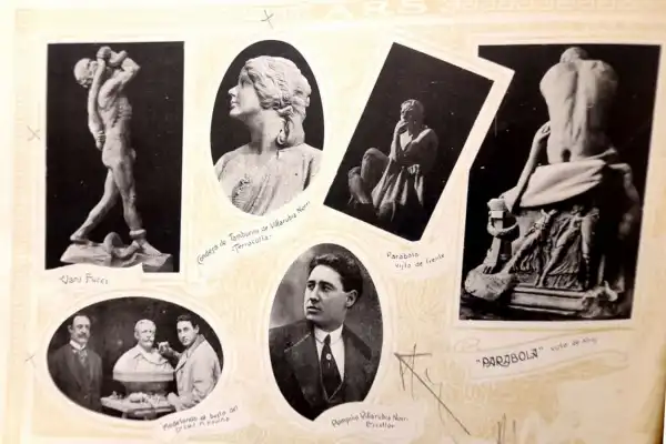 Así aparece el autor de “Parábola” en el “Álbum del Centenario” de 1916
