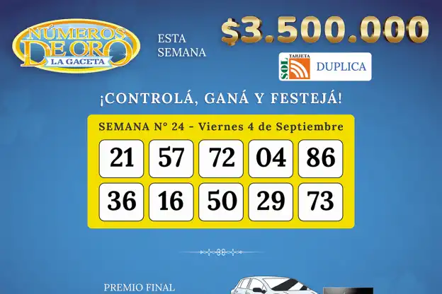 Los Números de Oro de LA GACETA del 4 de septiembre de 2028