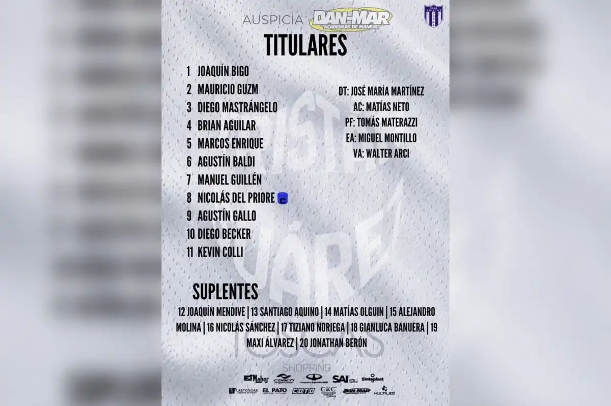 11 confirmado para Tristán Suárez