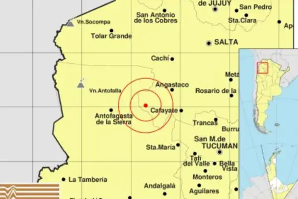 Un sismo de magnitud 4,7 se sintió en San Miguel de Tucumán, Salta y San Salvador de Jujuy este sábado