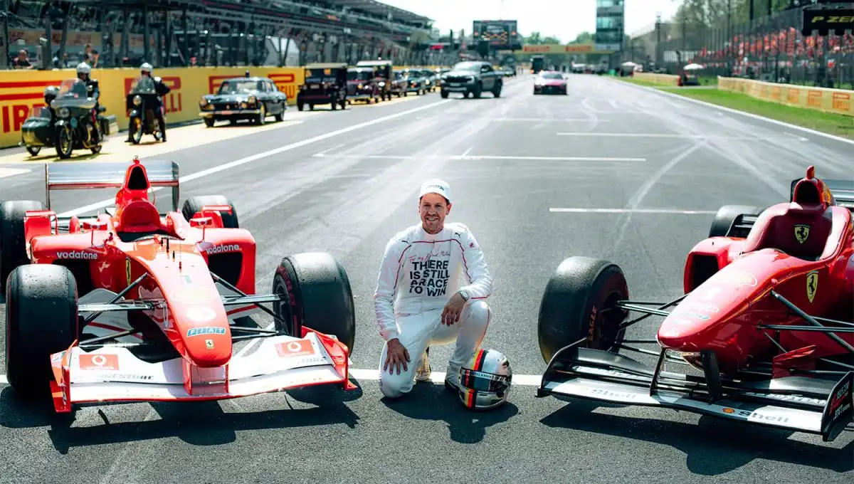 Exhibición de Vettel y homenaje para Schumacher