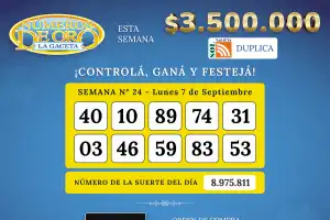 Los Números de Oro de LA GACETA del 7 de septiembre de 2026