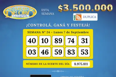 Los Números de Oro de LA GACETA del 7 de septiembre de 2026