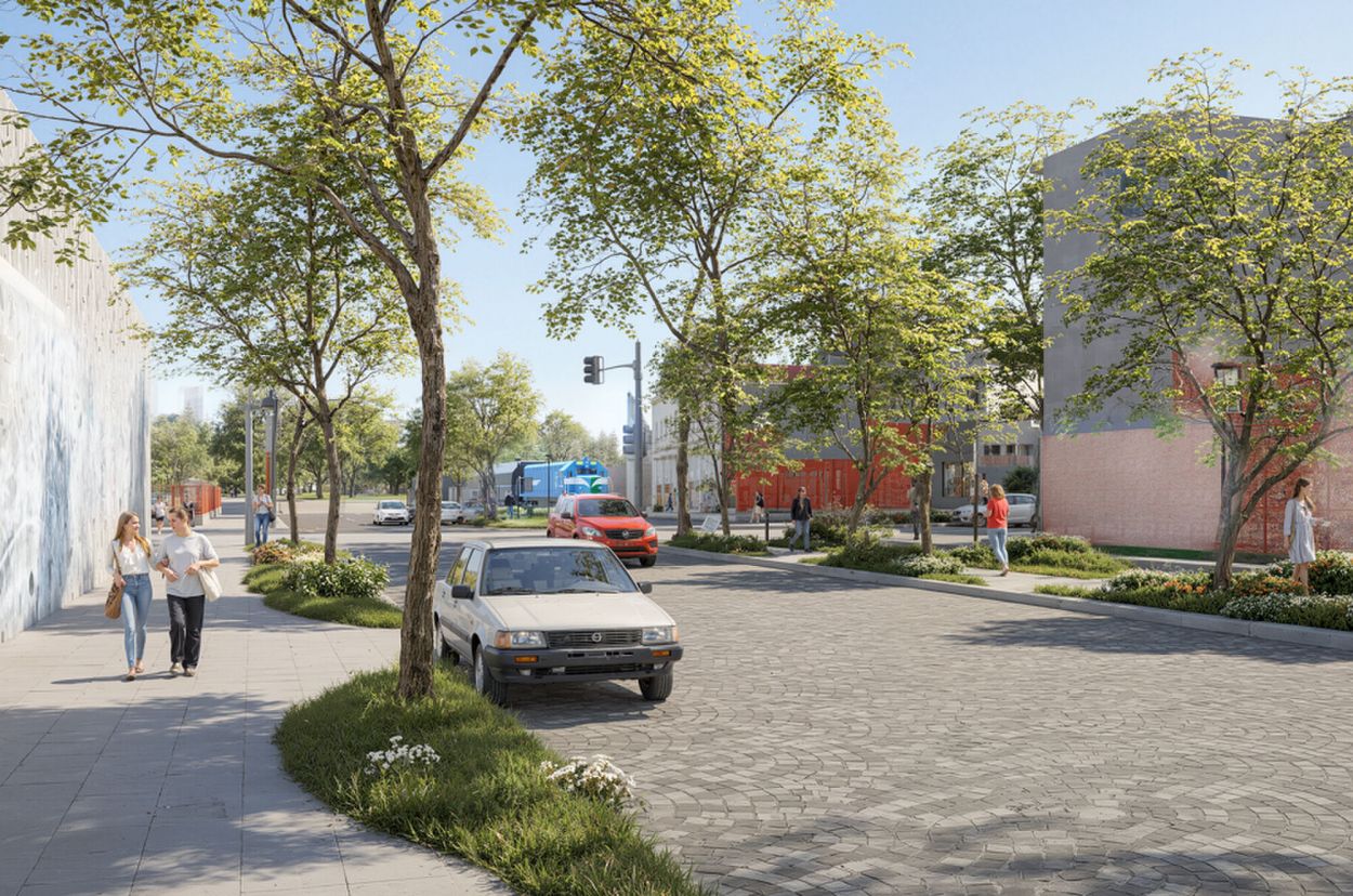 INICIATIVA. El render muestra cómo quedaría una parte de la zona.