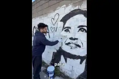Mar del Plata: un concejal del PRO tapó un mural de Cristina  Kirchner