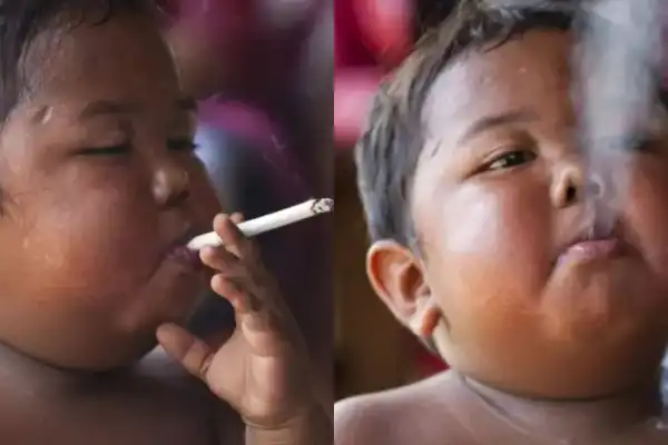 Cómo luce hoy Ardi Rizal, el niño que se hizo viral por fumar 40 cigarrillos al día