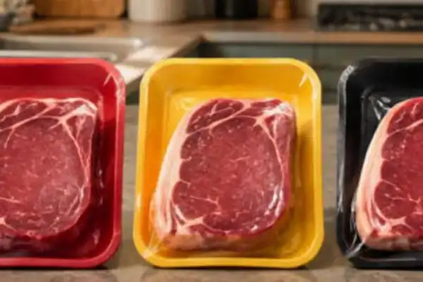 Bandejas de carne en el súper: por qué tienen colores rojo, amarillo y negro