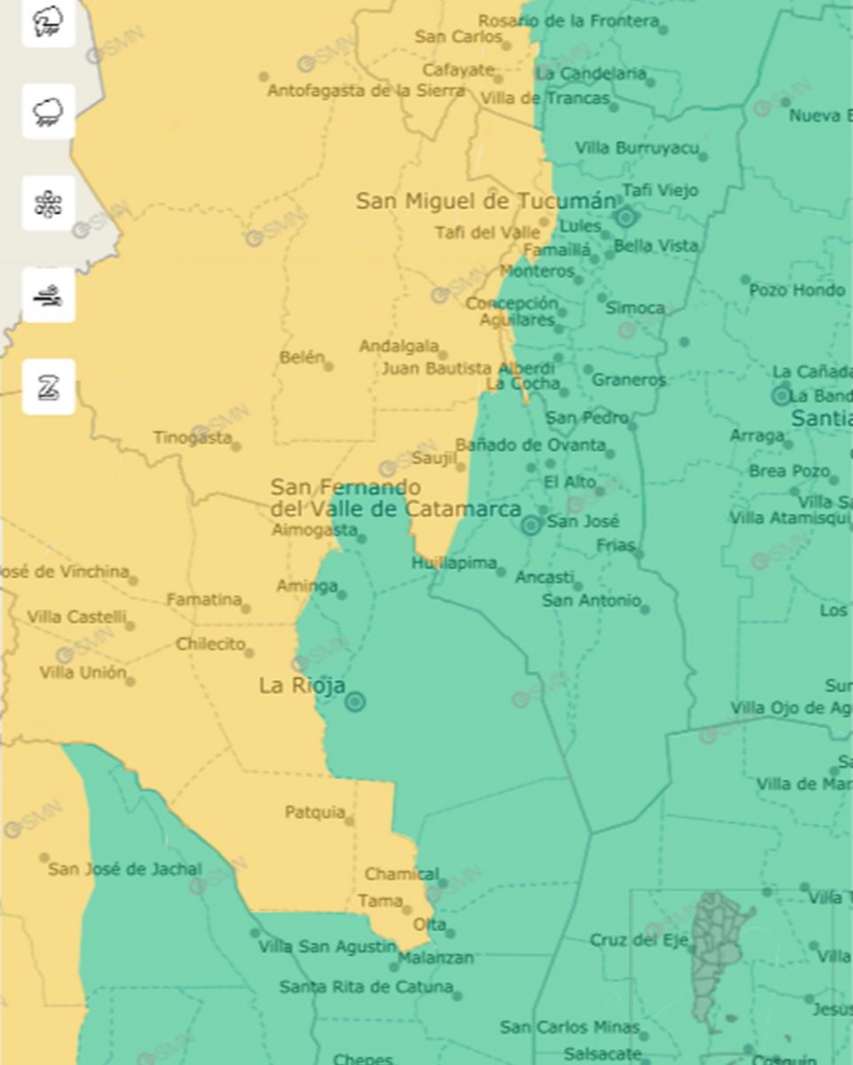 Tucumán alerta por viento Zonda.