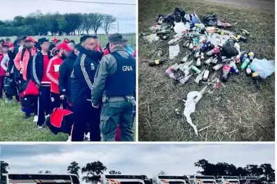 River en Tucumán: controlaron seis colectivos y secuestraron elementos punzantes y botellas de vidrio