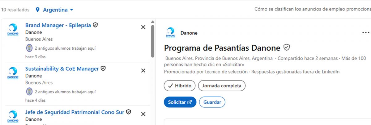 PASANTÍAS. Danone abrió nuevas oportunidades para estudiantes universitarios de distintas carreras.