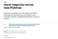 Tensión por Malvinas: el Reino Unido ofrece apoyo a las empresas frente a las sanciones de Argentina