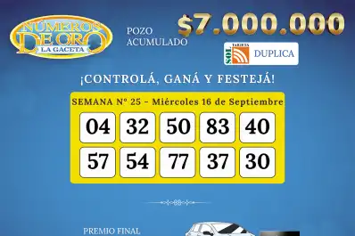 Los Números de Oro de LA GACETA del 16 de septiembre de 2026