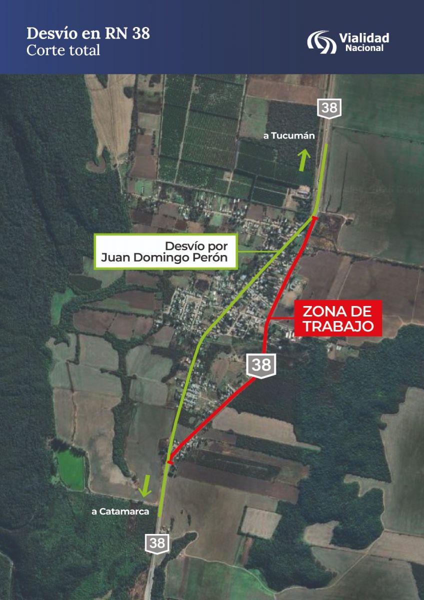 Ruta nacional 38: cortarán el tránsito durante siete días por obras en la zona de Rumi Punco
