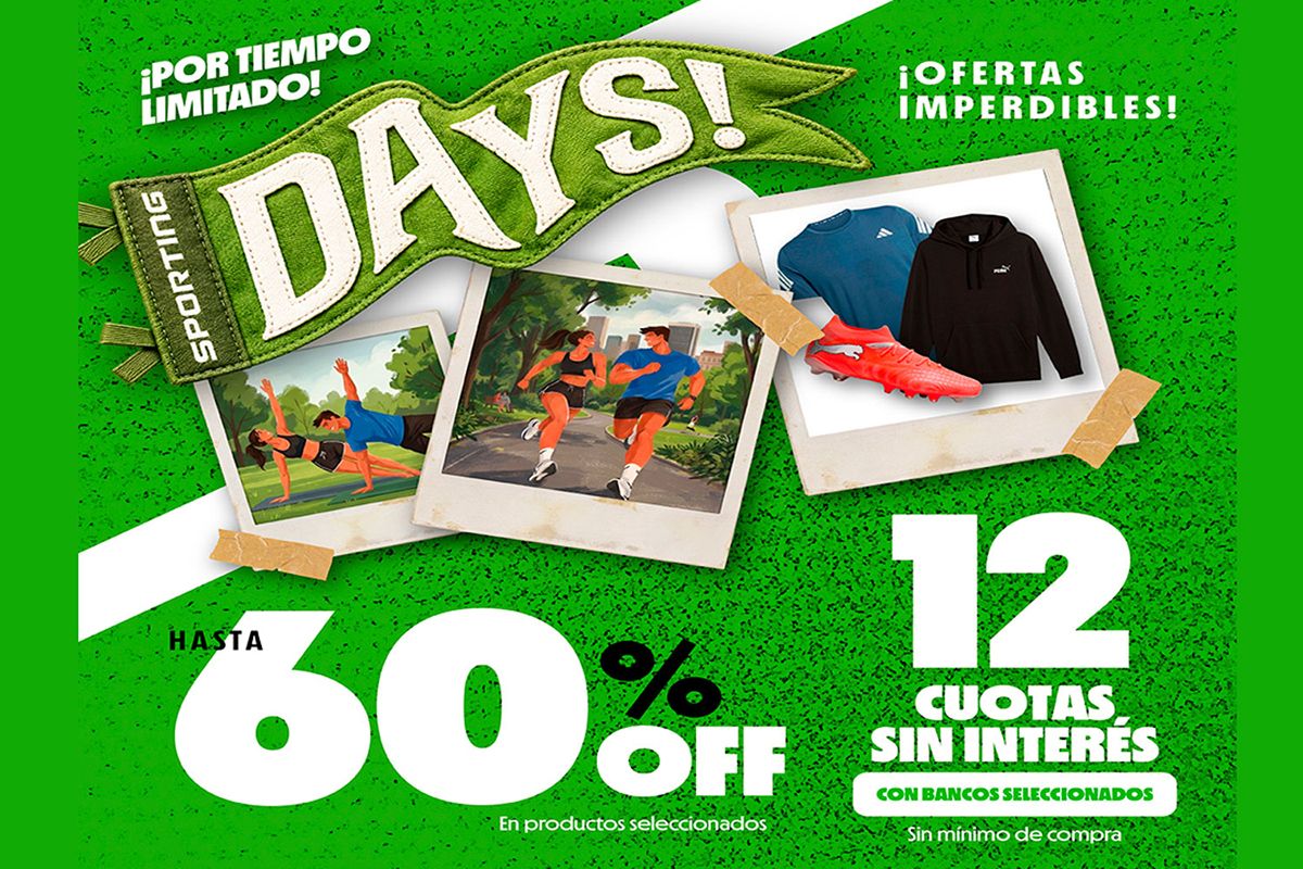 Llegan los Sporting Days: 7 días para aprovechar descuentos y beneficios exclusivos