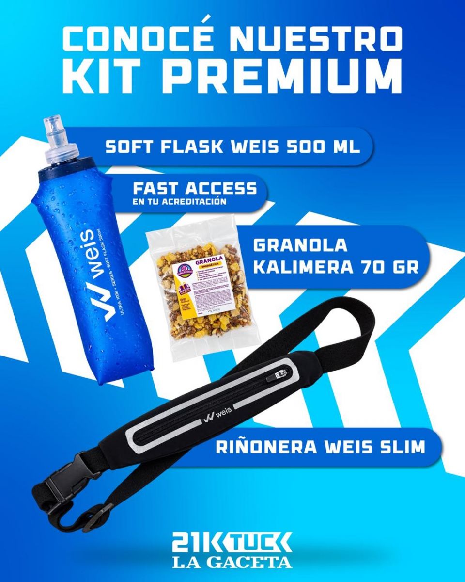 KIT PREMIUM. Los corredores pueden adquirirlos al momento de inscribirse en los 21k de LA GACETA.