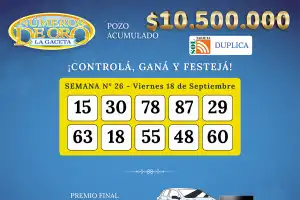 Los Números de Oro de LA GACETA del 18 de septiembre de 2026